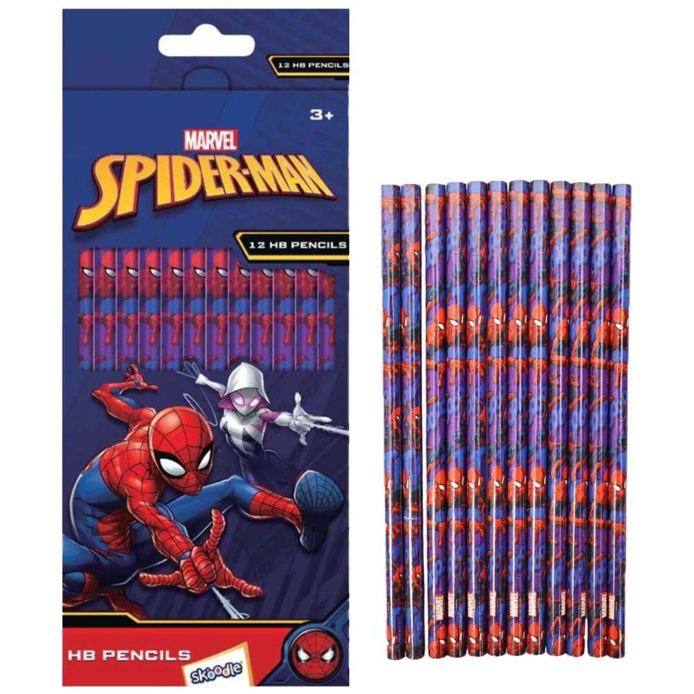 Skoddle - Spider-Man HB Pencil - 12 Pc Set
