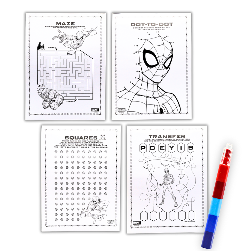 Marvel - Spider-man Activity Fun Pad with Stackable Crayon