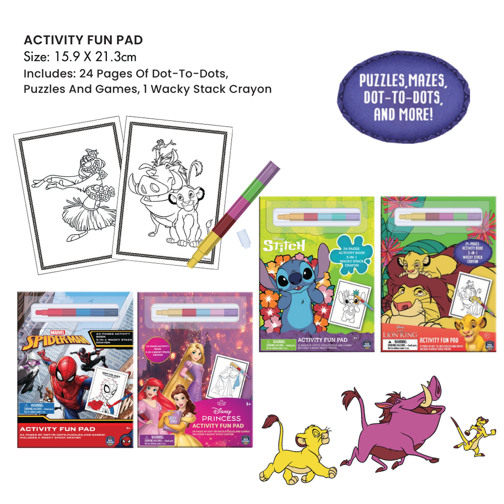 Disney - Lion King Activity Fun Pad with Stackable Crayon