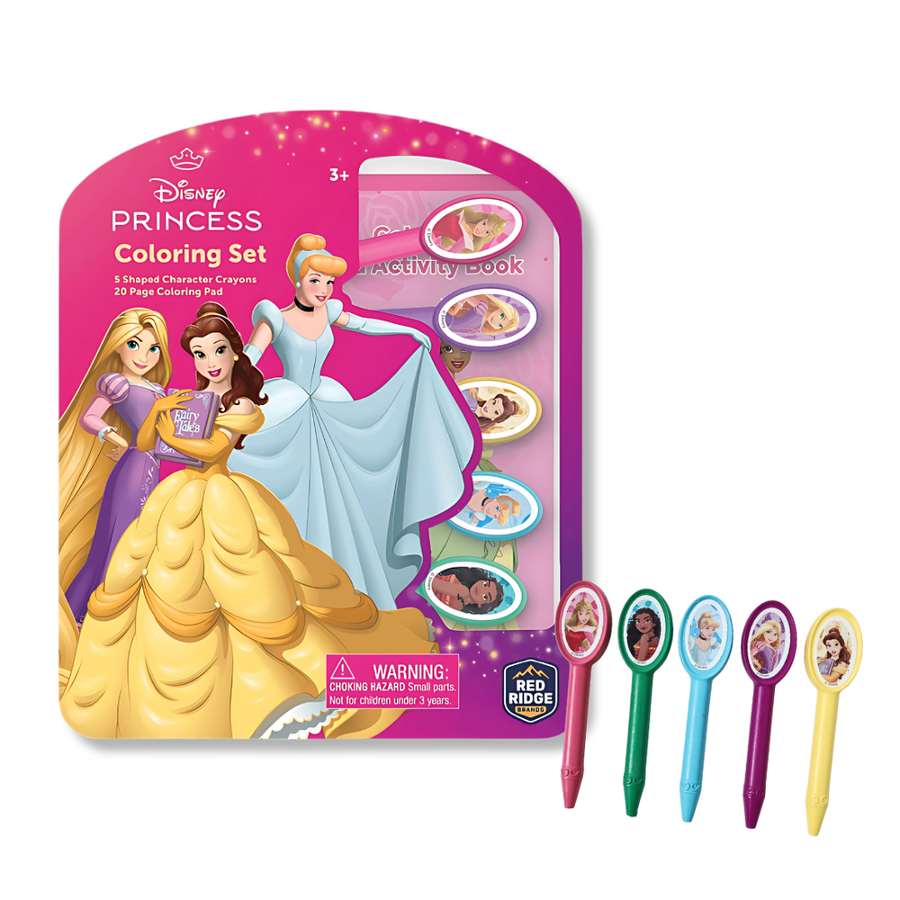 Disney - Princess Coloring Set with Shaped Crayon