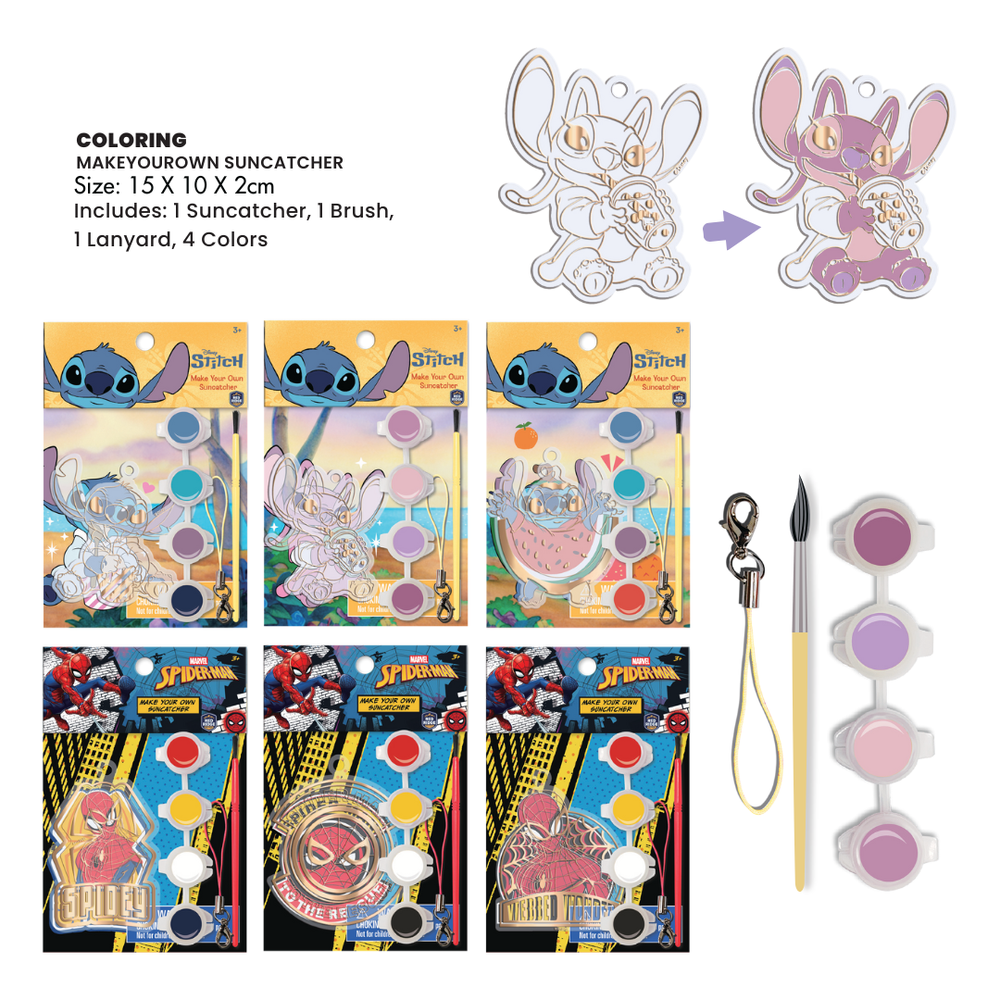 Marvel - Make Your Own Suncatcher Arts & Crafts Kit - Webbed Wonder