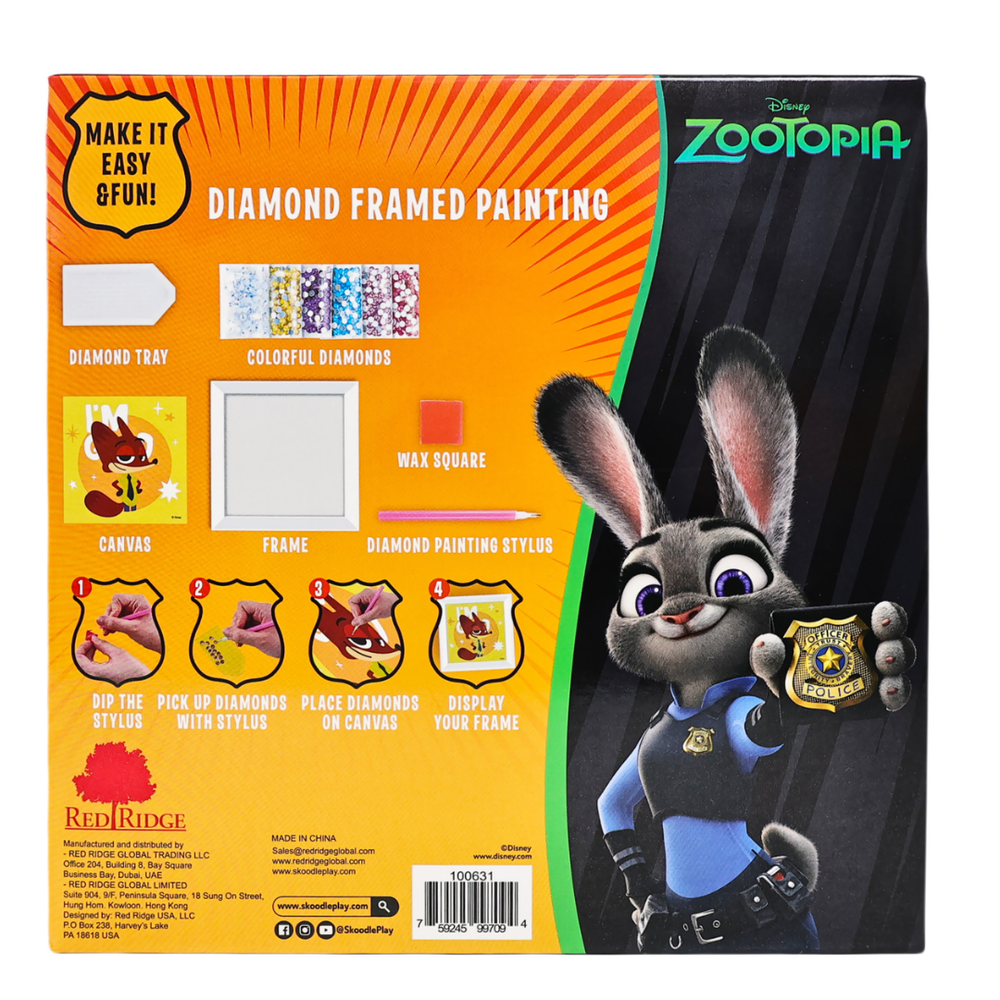 Disney - Zootopia Diamond Framed Painting Kit - Nick Wilde