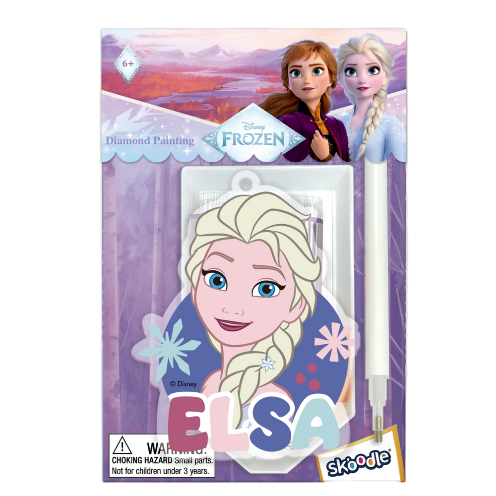 ديزني - مجموعة تزيين سلسلة مفاتيح فروزن بالحجارة - إلسا