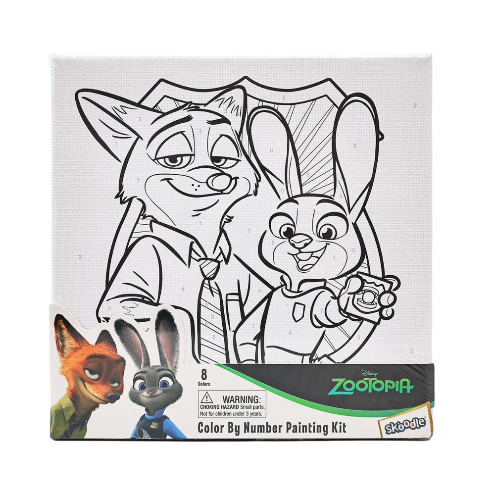 Disney - Nick & Judy Color By Number Painting Kit - 11pcs