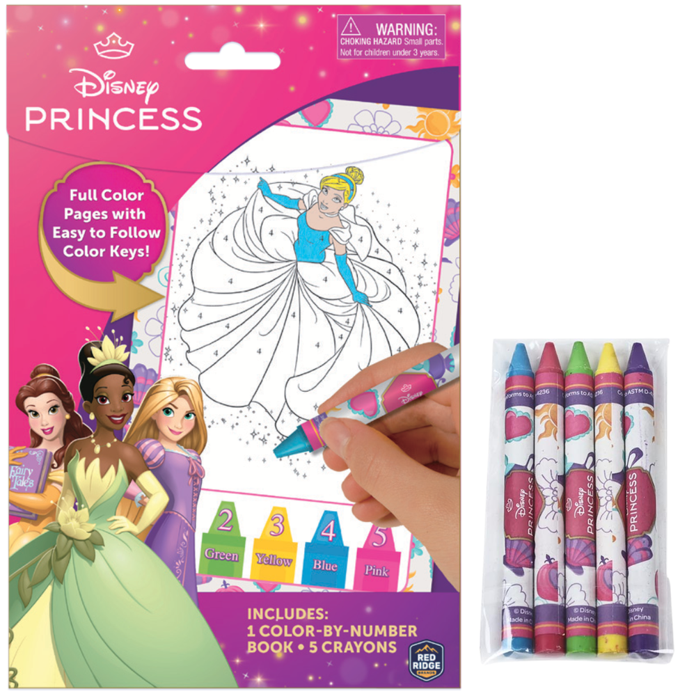 ديزني - مجموعة تلوين الأميرات حسب الأرقام