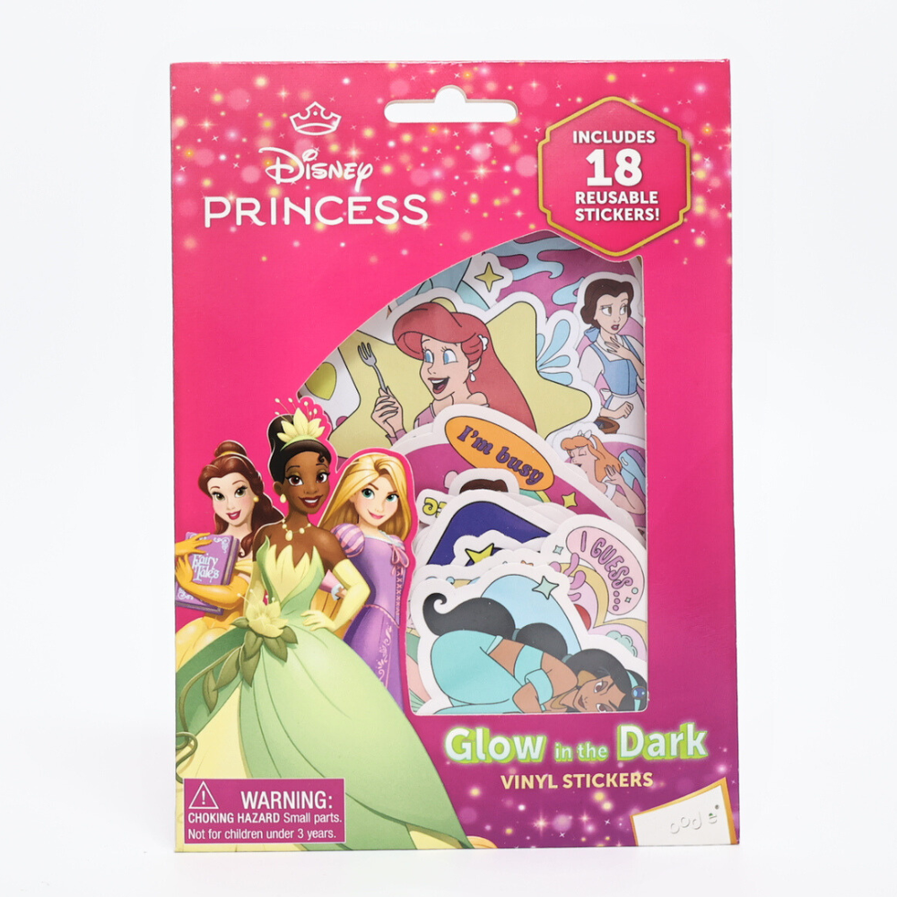 Disney - Princess Glow-in-the-Dark Vinyl Stickers - 18pcs