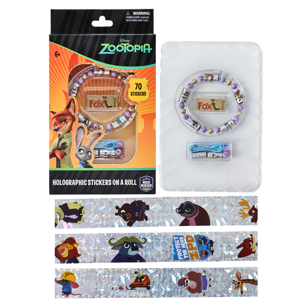 Disney - Holographic Stickers On A Roll Bracelet Making Kit - Zootopia