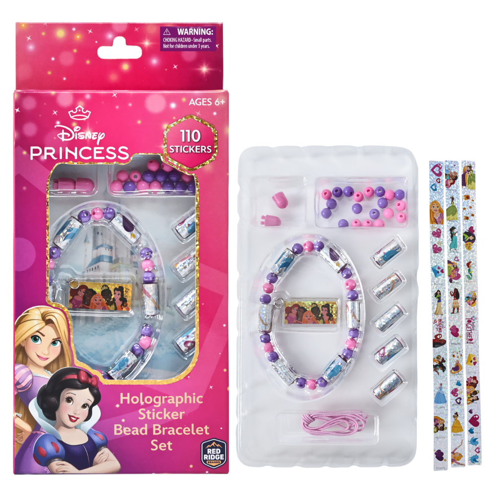 مجموعة أساور ديزني - خرز ملصقات ثلاثية الأبعاد - أميرة
