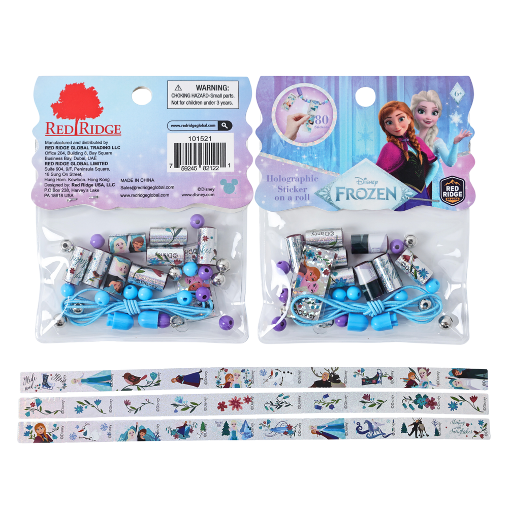 Disney - Frozen Holographic Sticker On A Roll Bracelet Making Craft Set - Multicolor