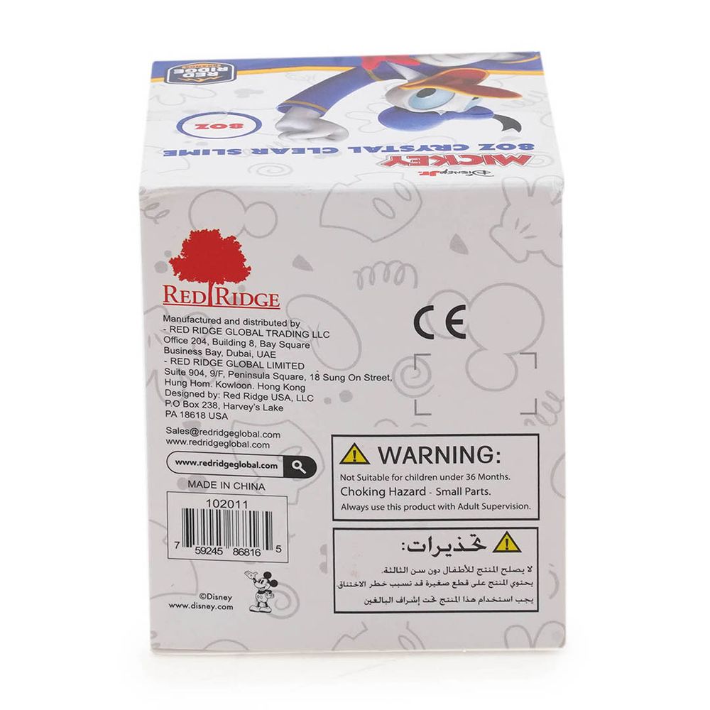 سلايم سكواد - سلايم ديزني ميكي الشفاف الكريستالي - أحمر - 236 مل