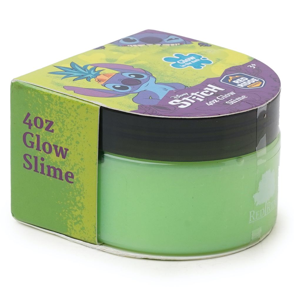 Slime Squad - Disney Stitch Glow Slime - Green - 118 ml