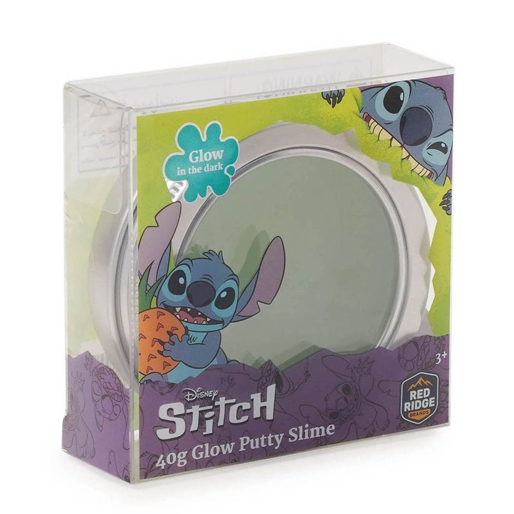 Slime Squad - Disney Stitch Glow Putty Slime - Green - 40 gm