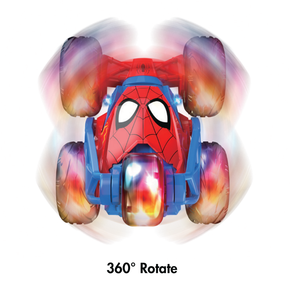 سبايدر مان - سيارة ستورم سبينر للتحكم عن بعد - أحمر وأزرق