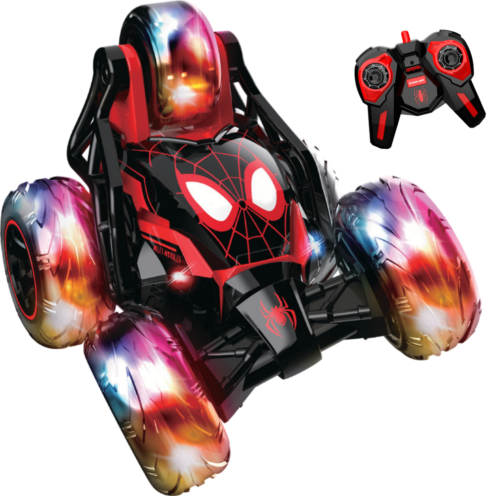 Spiderman - Miles Morales Spider-man Rc Stunt Cruiser - Black/Red