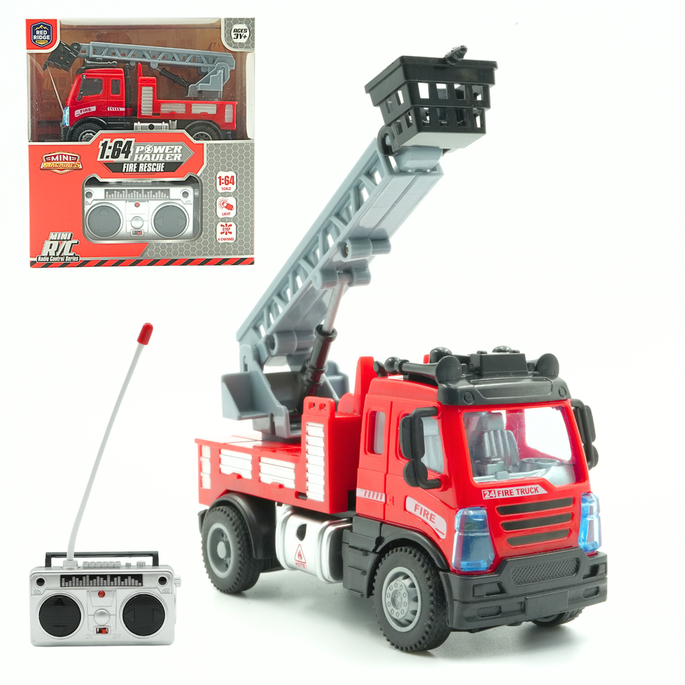 ريدريدج - مركبة سلم إطفاء وإنقاذ صغيرة تعمل بجهاز تحكم عن بعد بمقياس 1/64