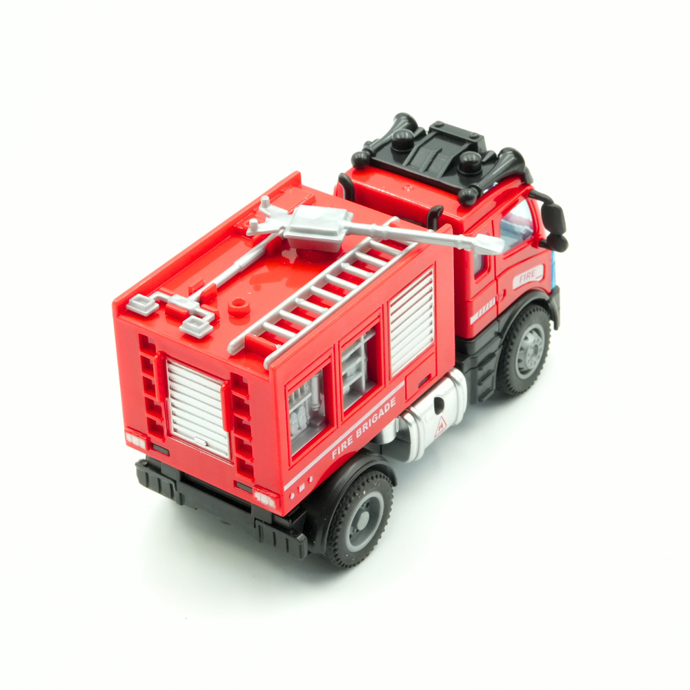 ريدريدج - مدفع مياه صغير للتحكم عن بعد 1/64 لإنقاذ الأرواح من الحرائق - أحمر