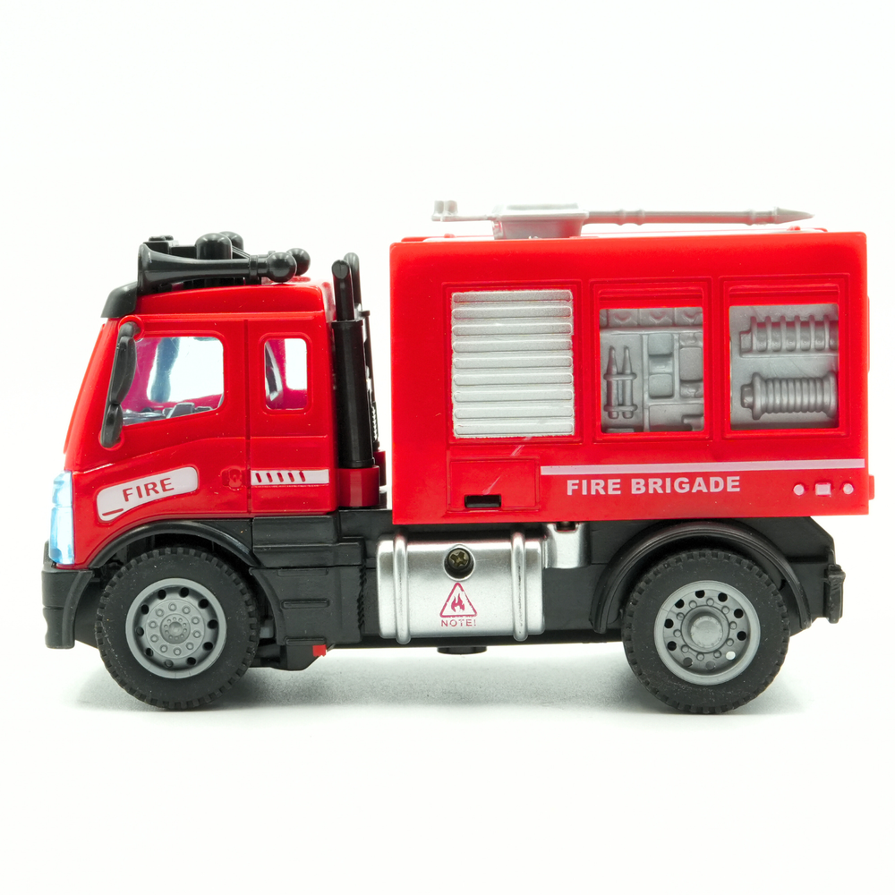 ريدريدج - مدفع مياه صغير للتحكم عن بعد 1/64 لإنقاذ الأرواح من الحرائق - أحمر