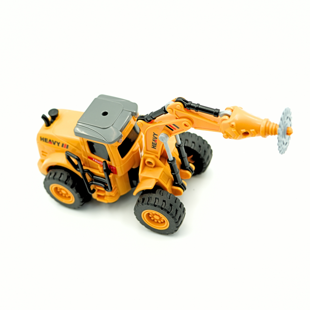 ريدريدج - حفارة دوارة صغيرة تعمل بجهاز تحكم عن بعد بمقياس 1/64 - أصفر