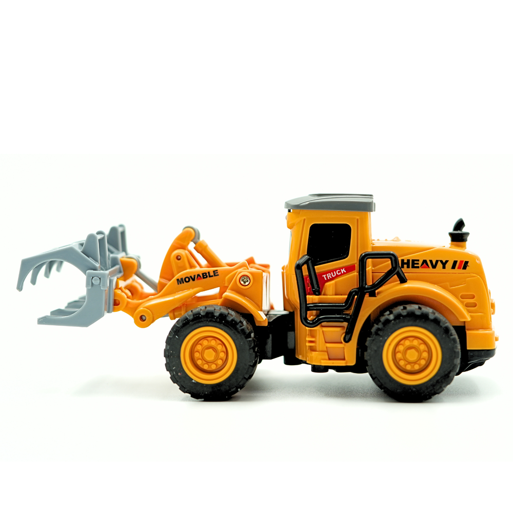 ريدريدج - حفارة بناء صغيرة تعمل بجهاز تحكم عن بعد بمقياس 1/64 - أصفر