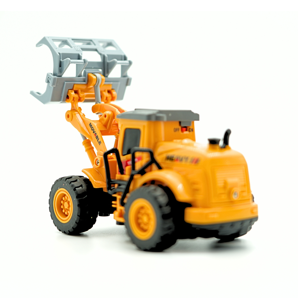 ريدريدج - حفارة بناء صغيرة تعمل بجهاز تحكم عن بعد بمقياس 1/64 - أصفر