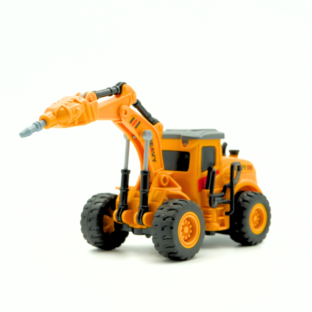 ريدريدج - حفارة بناء صغيرة تعمل بجهاز تحكم عن بعد بمقياس 1/64 - أصفر