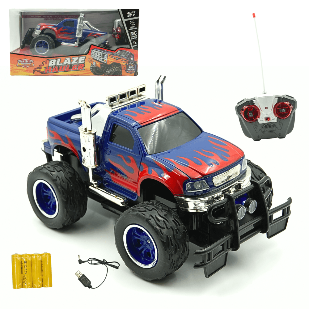 ريدريدج - سيارة شرطة صغيرة تعمل بجهاز تحكم عن بعد بمقياس 1/64 - أزرق/أسود