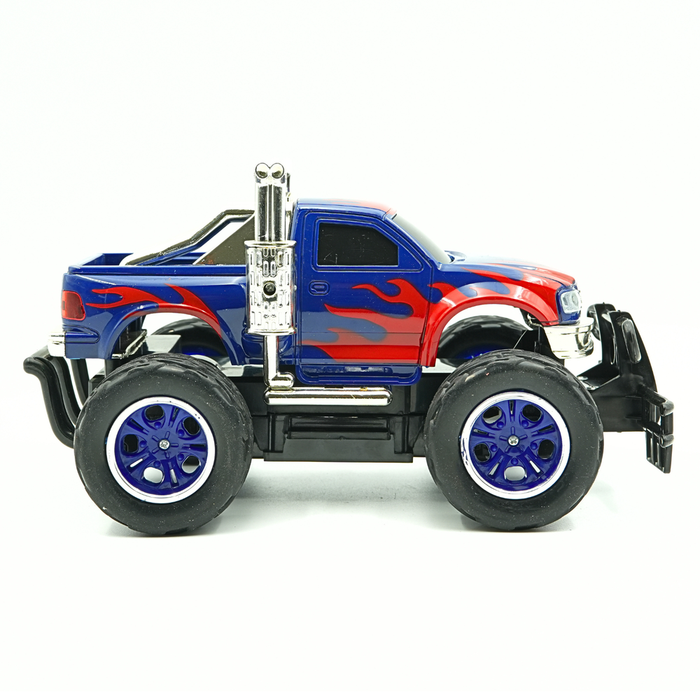 ريدريدج - سيارة شرطة صغيرة تعمل بجهاز تحكم عن بعد بمقياس 1/64 - أزرق/أسود