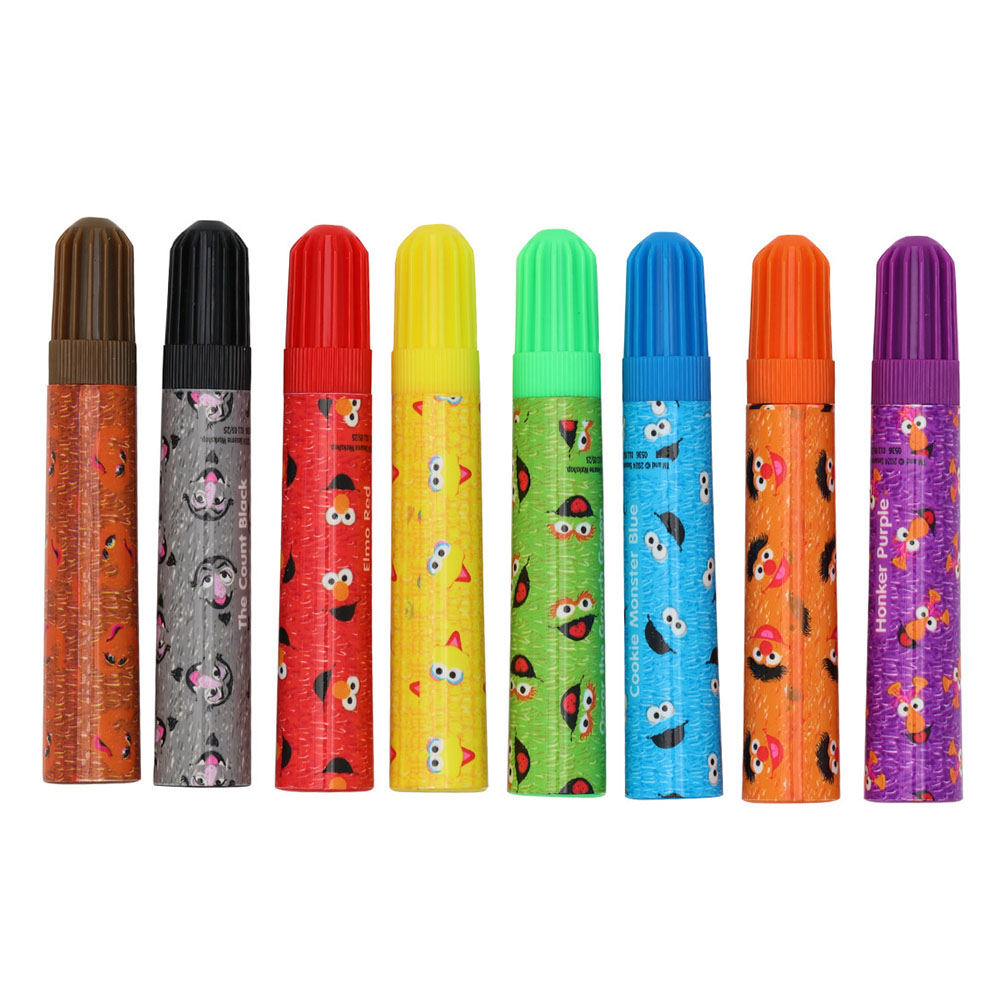 Sesame Street - Fine Tip Mini Markers Set - 8 Pcs