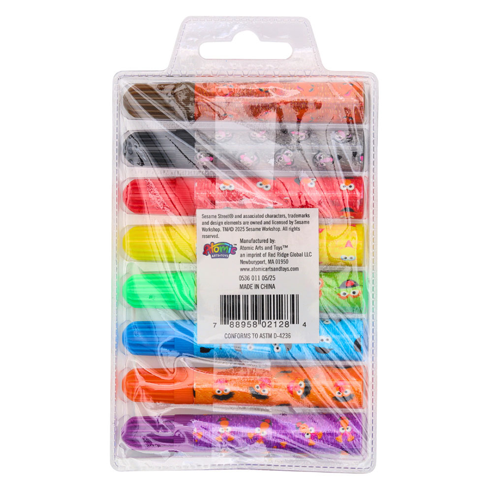 Sesame Street - Fine Tip Mini Markers Set - 8 Pcs