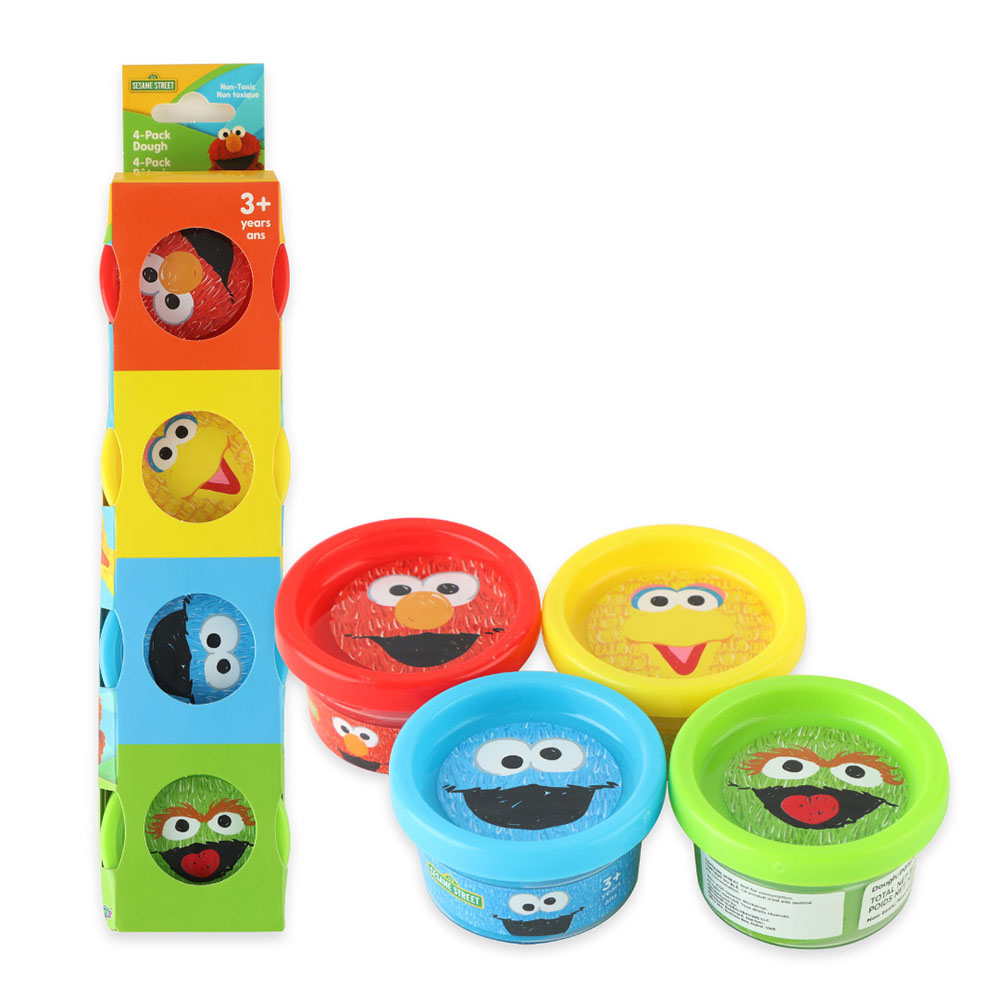 Sesame Street - Dough Cans Set - Color May Vary - 4 Pcs - 113 gm