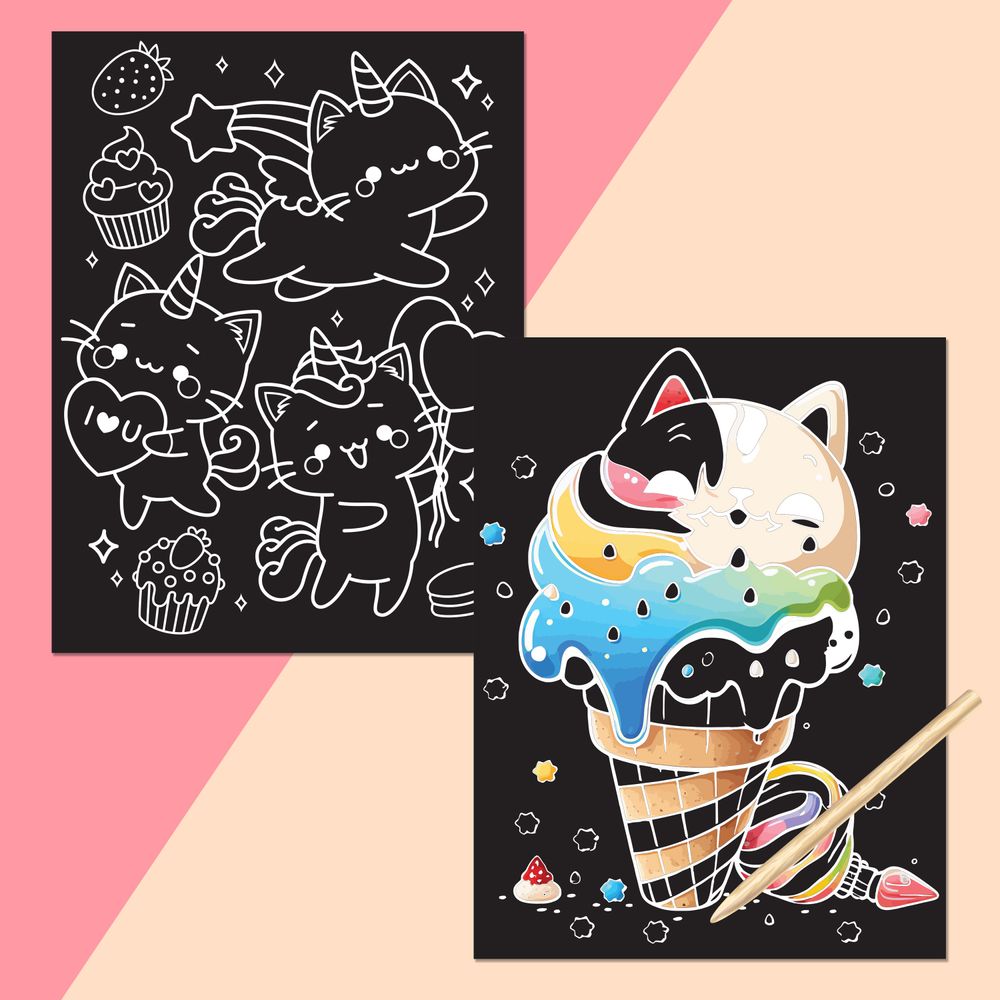 مجموعة أنشطة فنية وحرفية من هينكلر - مفاجأة الخدش - سحر حلو