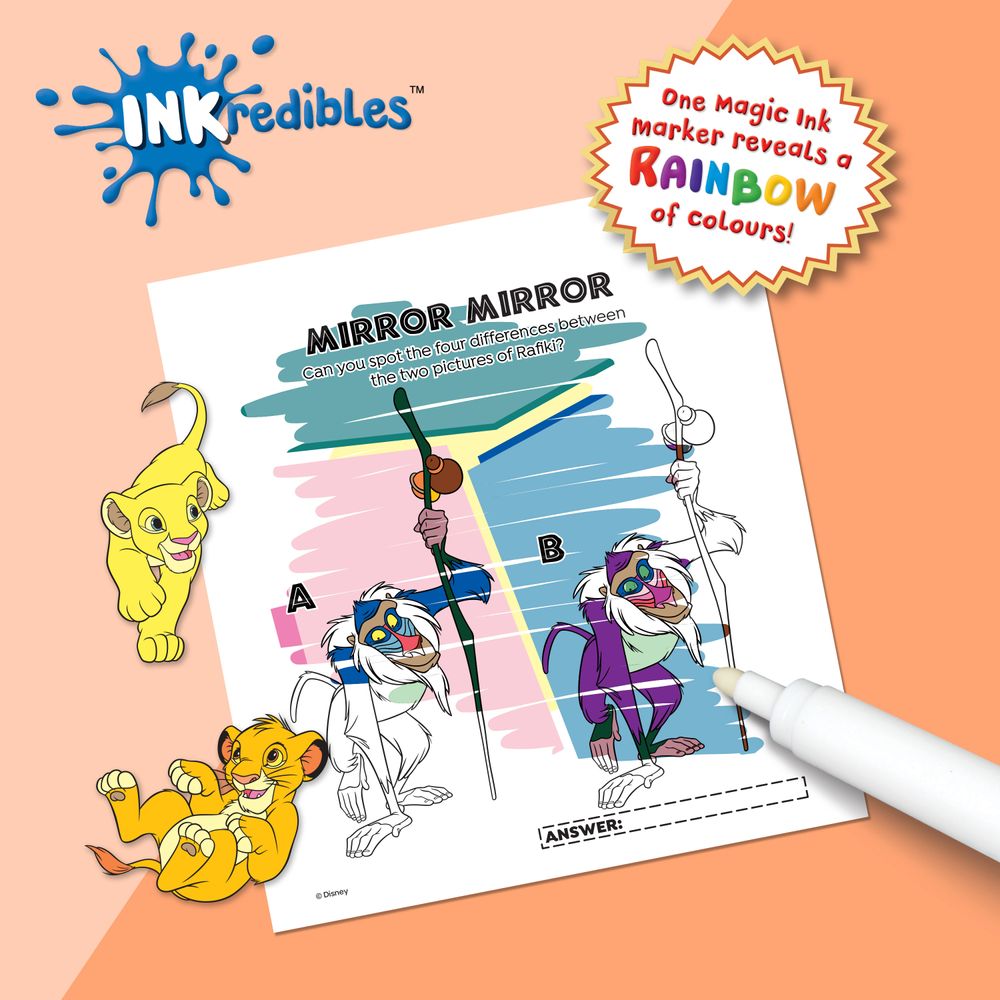 هينكلر - مجموعة أقلام حبر سحري من ديزني إنكريدبلز ذا ليون كينج - متعددة الألوان