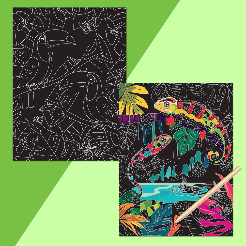 مجموعة أنشطة فنية وحرفية من هينكلر - مفاجأة الخدش - بهجة الغابة