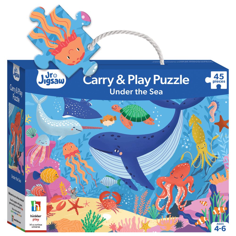 Hinkler - Junior Jigsaw Carry & Play Puzzle Set - Under The Sea - 45 Pcs