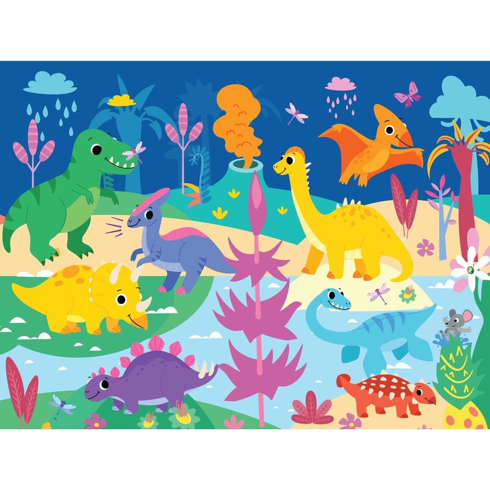 Hinkler - Junior Jigsaw Carry & Play Puzzle Set - Roarsome Dinosaurs - 45 Pcs