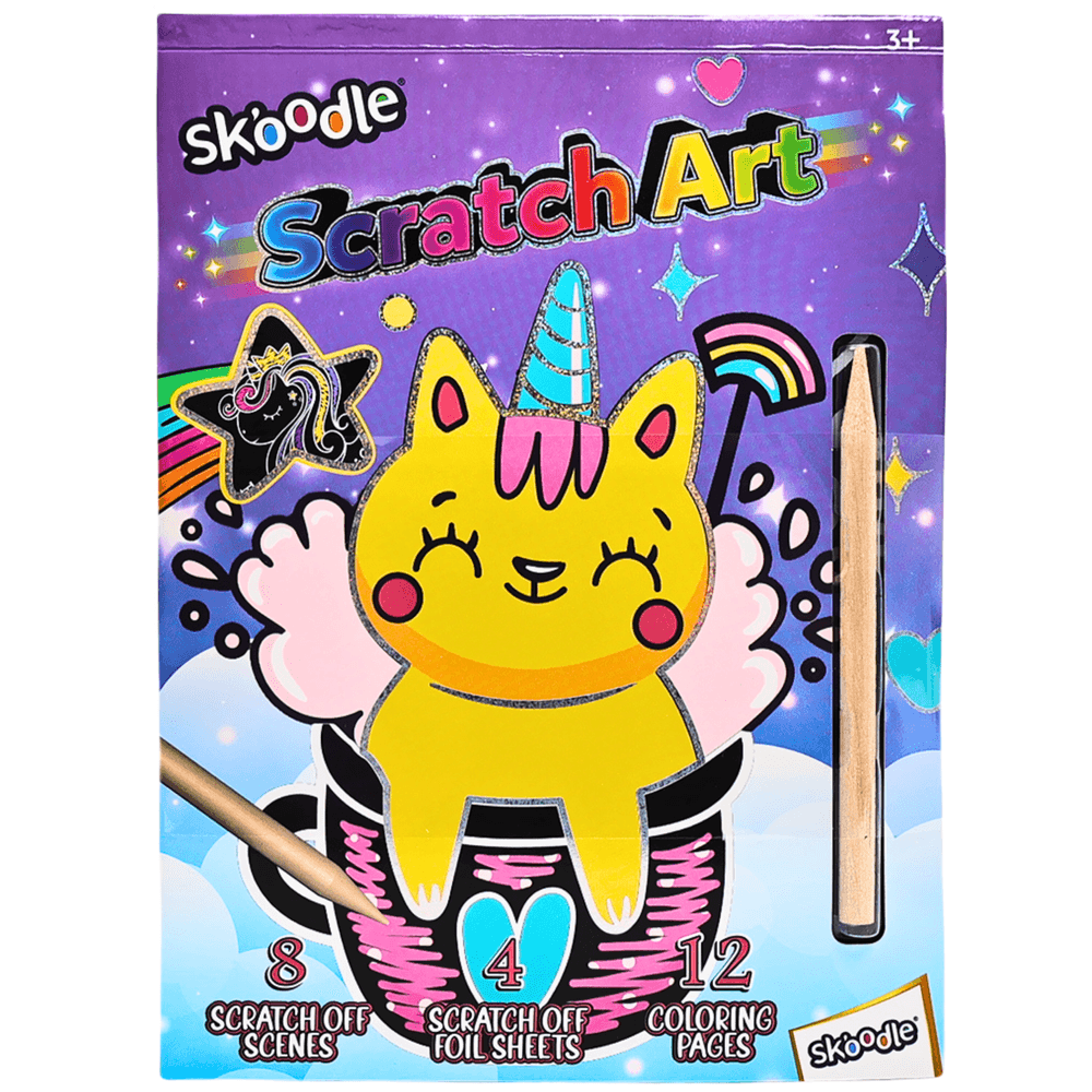 Skoodle - Scratch Art Sheets With Scraper - Multicolor