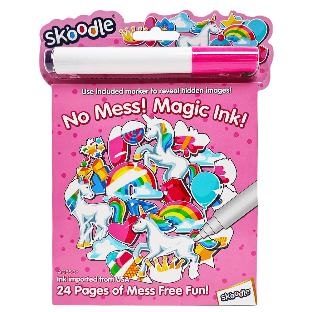Skoodle Magic Ink Activity Book With Marker - Unicorn