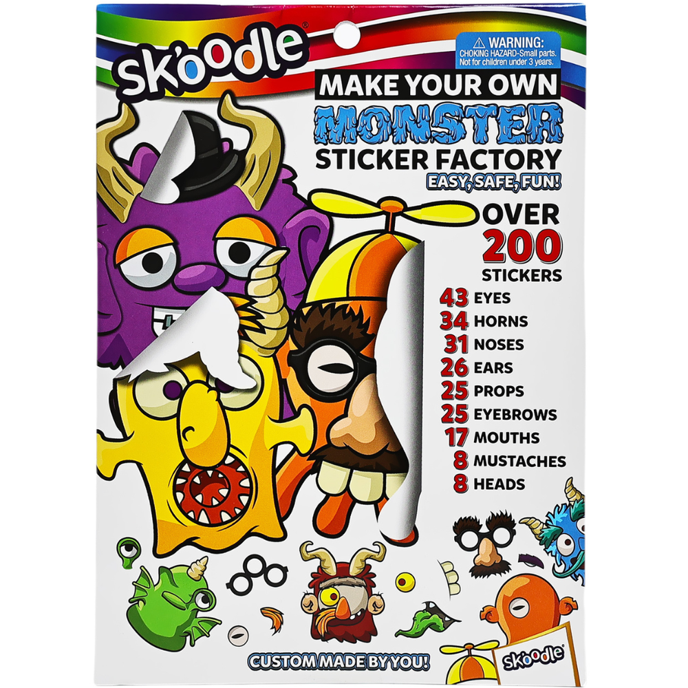 Skoodle Make Your Own Sticker Factory Craft Kit - Monster