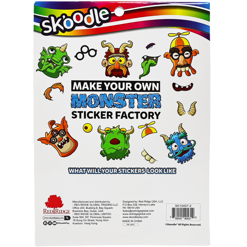 Skoodle Make Your Own Sticker Factory Craft Kit - Monster