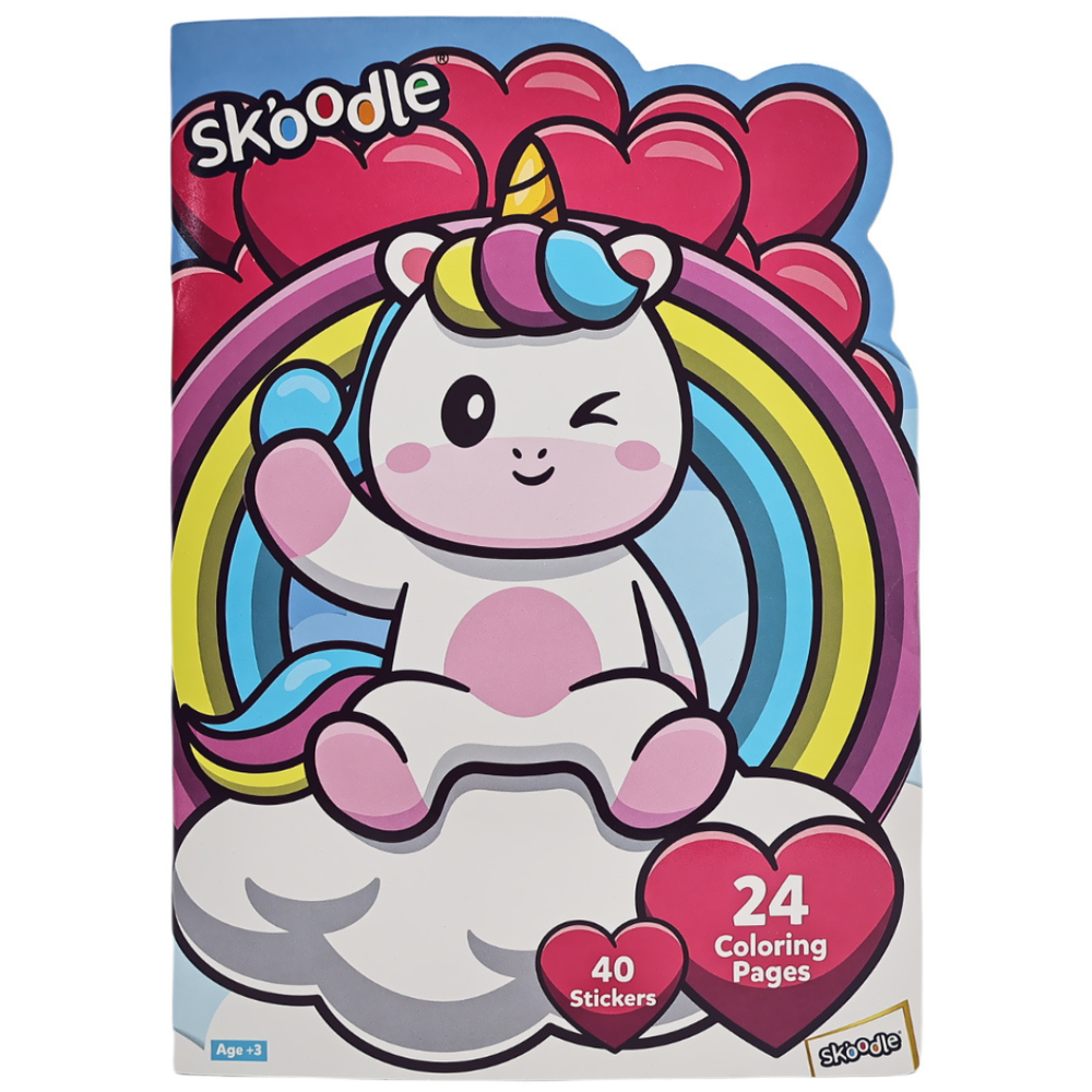Skoodle - Coloring Book With Stickers - Unicorn