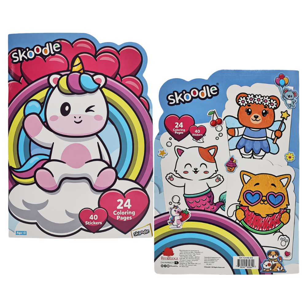 Skoodle - Coloring Book With Stickers - Unicorn