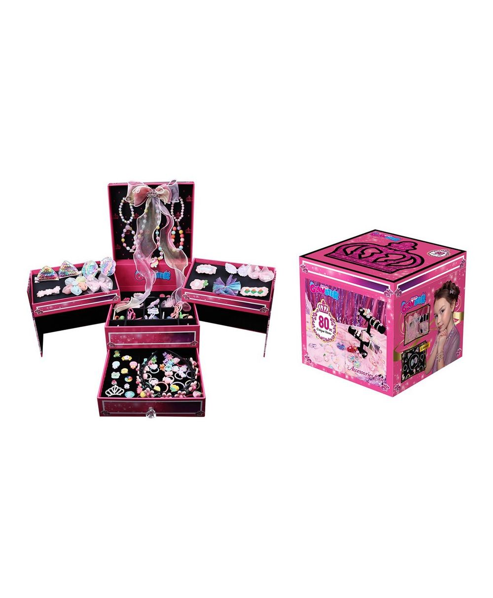 Skoodle - Glamster Hair Accessories With Travel Case Set - Multicolor - 80 Pcs