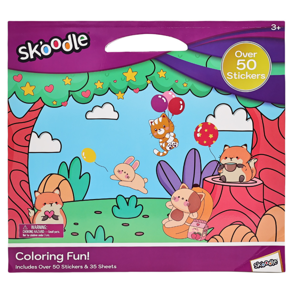 Skoodle - Coloring Fun Stickers & Color Sheets Art & Craft Kit - Multicolor