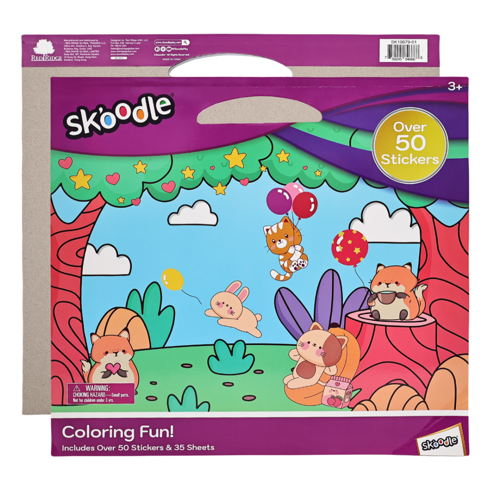 Skoodle - Coloring Fun Stickers & Color Sheets Art & Craft Kit - Multicolor