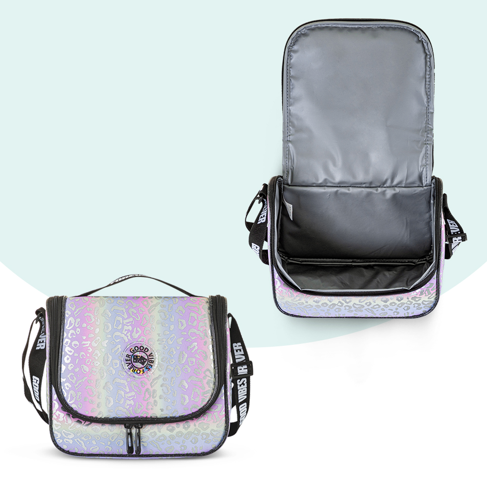 Eazy Kids - Girl's Backpack with Trolley, Pencil Case & Lunch Bag Set - Good Vibes