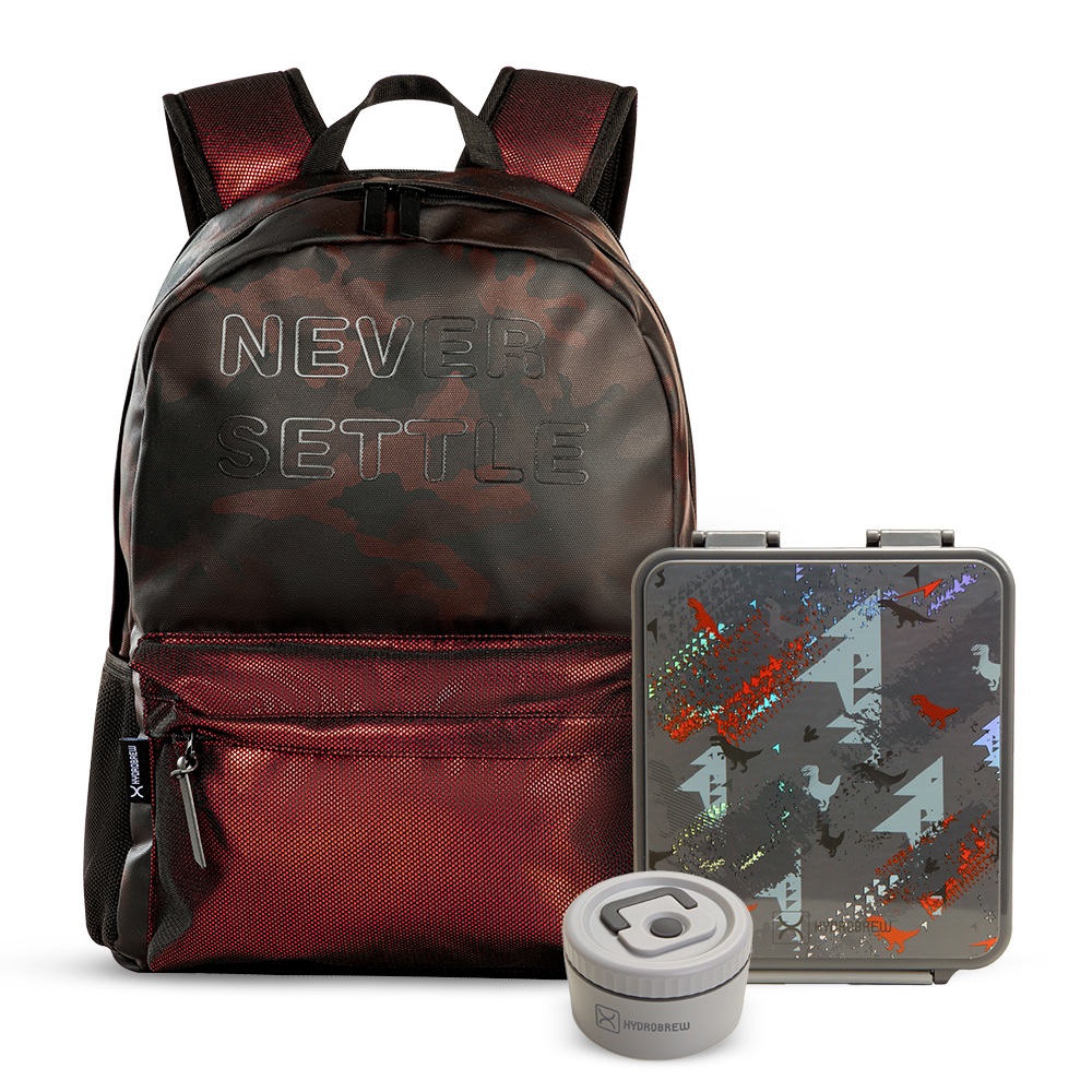 Hydrobrew - Bento Lunch Box With Backpack - 18-Inch - Brown