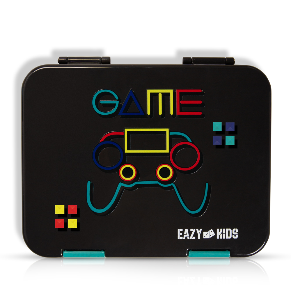 Eazy Kids - 6 & 4 Convertible Bento Lunch Box Set - Gamer
