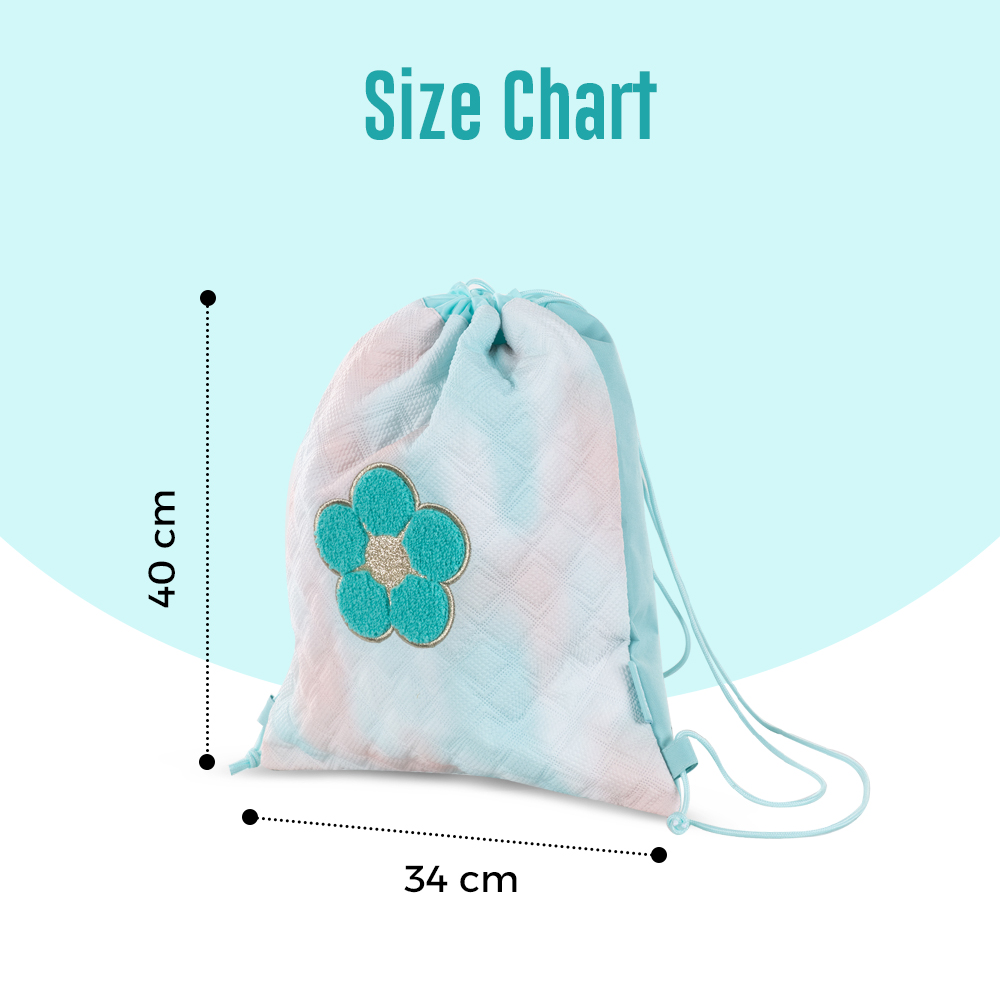 Eazy Kids - Drawstring Bag - Daisy Flower Green