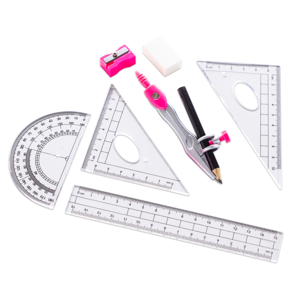 Eazy Kids - 8-Piece Geometry Box Set - Pink