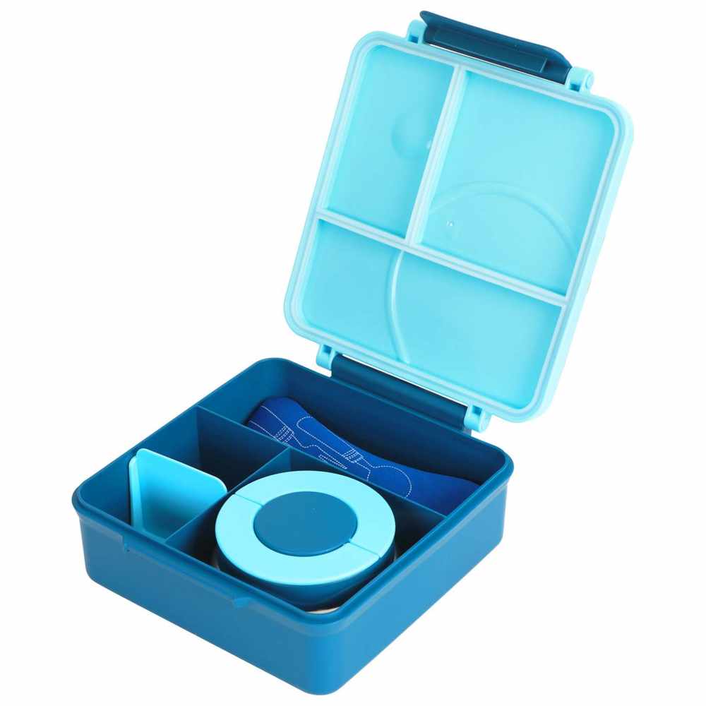 Eazy Kids - Personalized 3/4 Jumbo Lunch Box Set - Blue 